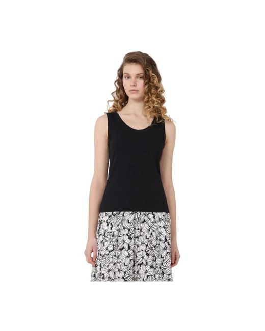 Weekend by Maxmara Black Sleeveless Tops