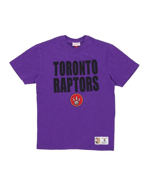 Mitchell & Ness Tops ,Paars ,Katoen Nba Legendarische Toronto Raptors Tee in het Purple voor heren