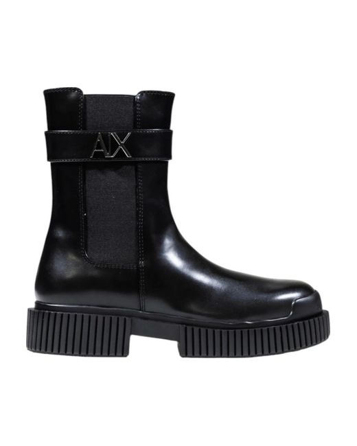 ARMANI EXCHANGE Moderne Dameslaarzen Xw001634 Af17474 in het Black