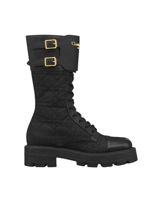 Dior Black Lace-Up Boots