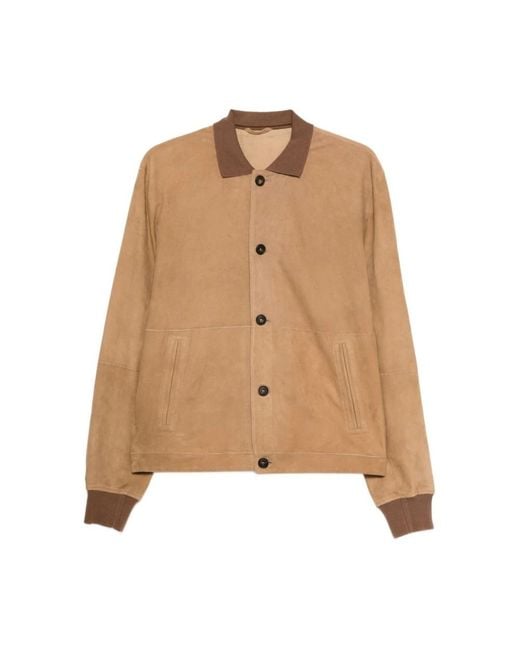 Corneliani Natural Bomber Jackets for men