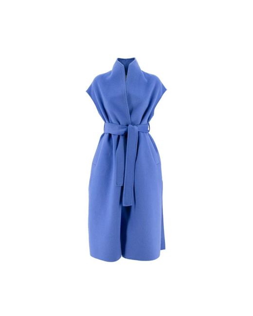 Ermanno Scervino Blue Belted Coats