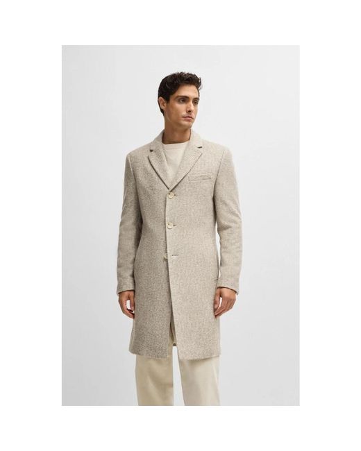 HUGO Single-Breasted Coat in het Natural voor heren