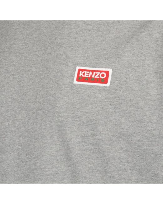 KENZO Logo t-shirt, kurzarm, baumwolle in Gray für Herren