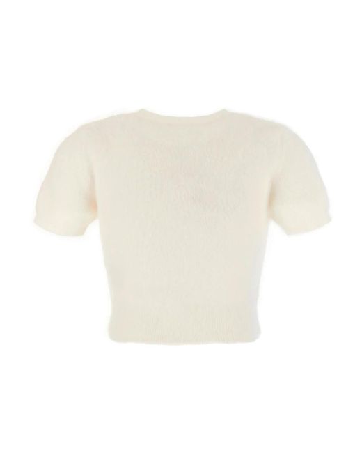 Maison Margiela White V-Neck Knitwear