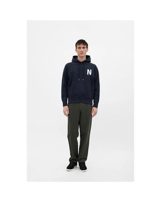 Norse Projects Blue Hoodies for men