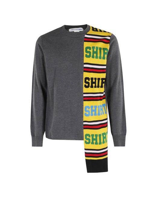 Comme des Garçons Gray Round-Neck Knitwear for men