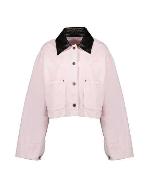 Prada Pink Denim Jackets