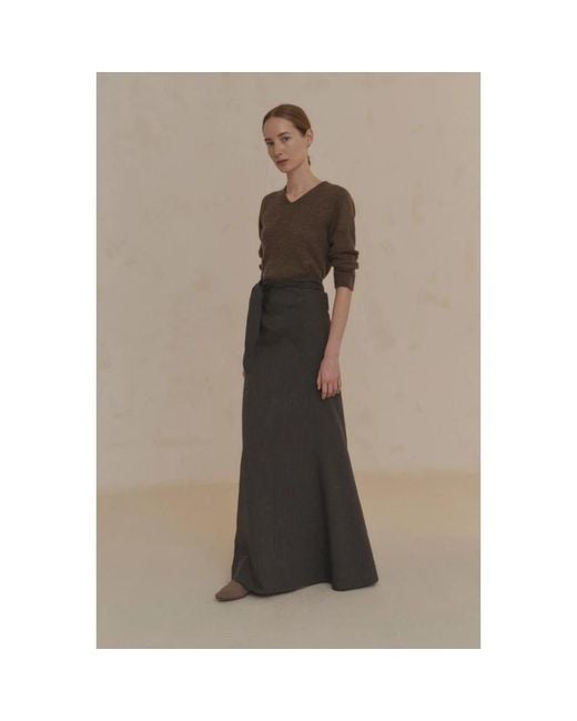 Cortana Gray Maxi Skirts