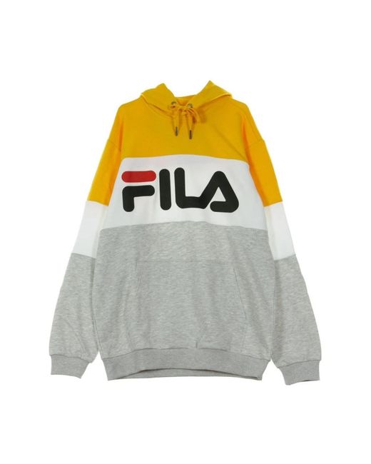 Fila Hoodies & Sweatvesten ,Veelkleurig ,Geblokkeerde Hoodie Lichtgrijs Melange in het Gray voor heren