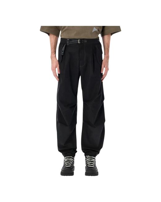And Wander Black Straight Trousers for men