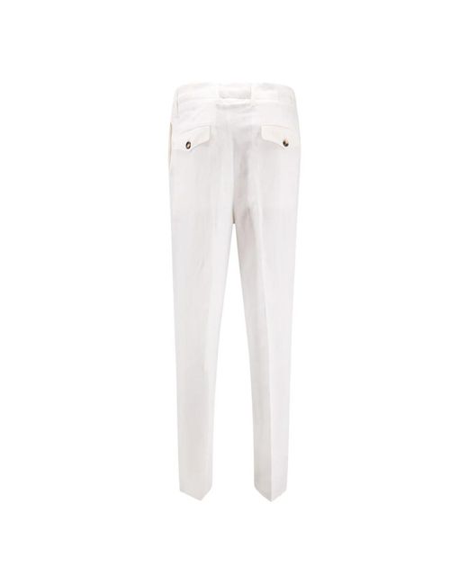 Brunello Cucinelli White Suit Trousers for men