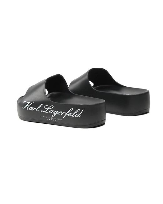 Karl Lagerfeld Black Sliders