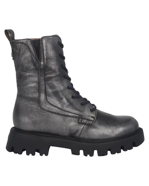Wonders Black 'camila' graue leder stiefeletten
