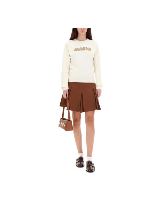 Marni Brown Short Skirts