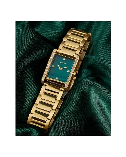 Timex Accessoires ,Geel ,Dameshorloge Hailey in het Metallic