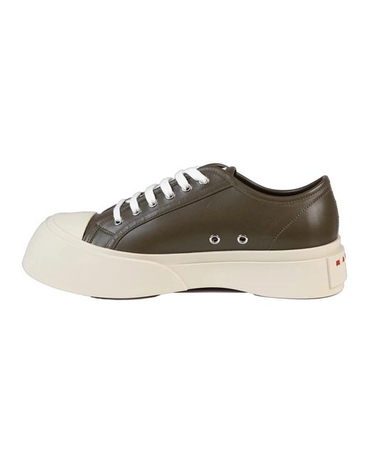 Marni Leder Sneakers Reguläre Passform in Green für Herren