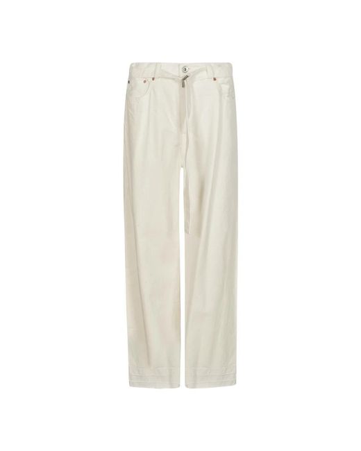 Pantalones blancos elegantes Sacai de color Natural