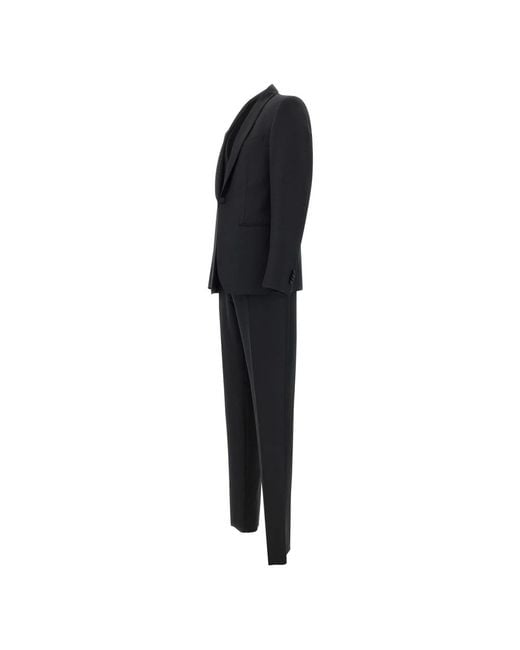 Corneliani Black Single Breasted Suits for men