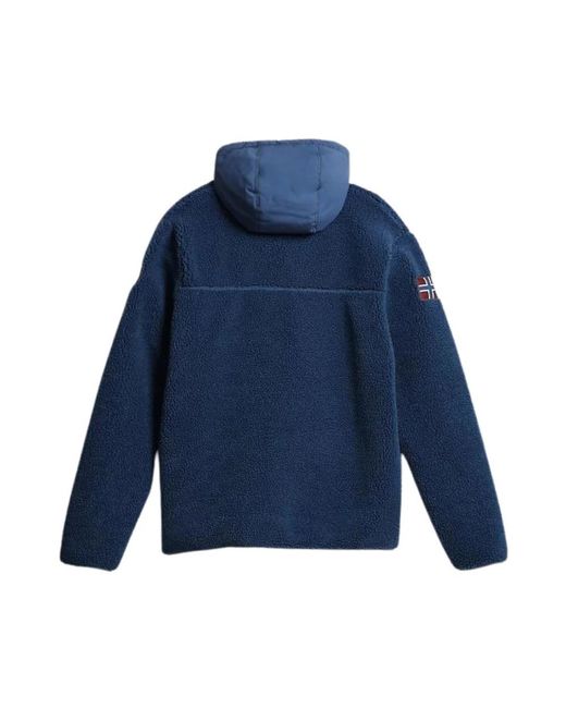 Napapijri Blue Hoodies for men