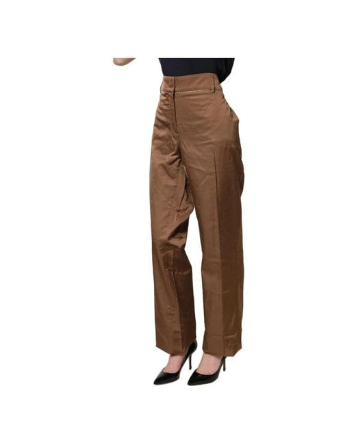 Roberto Cavalli Brown Wide Trousers