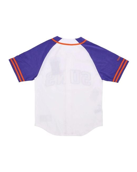 Mitchell & Ness Tops ,Wit ,T-Shirts in het Blue voor heren