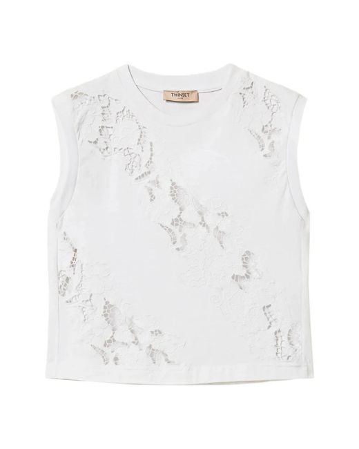 Twinset White Sleeveless Tops