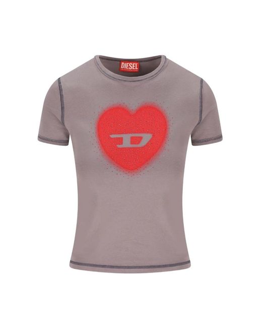 DIESEL T-Shirts in het Pink