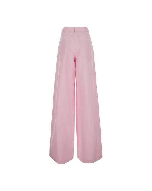 Wide Trousers MSGM de color Pink