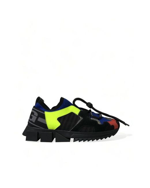 Dolce & Gabbana Green Sorrento Lace Up Sneakers Shoes