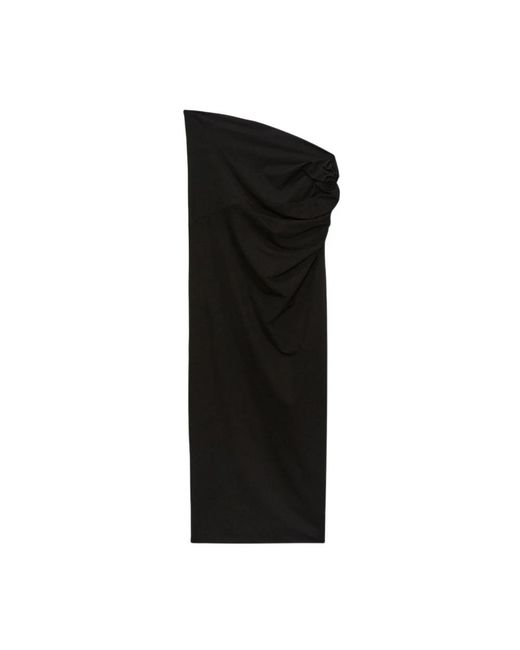 MSGM Gedrapeerde Maxi Rok in het Black