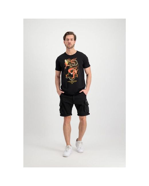 Alpha Industries Black Casual Shorts for men