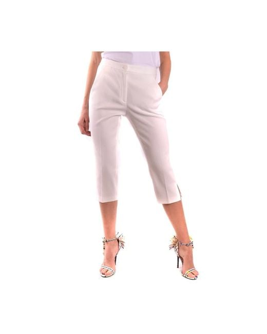 Cropped Trousers Moschino en coloris Pink