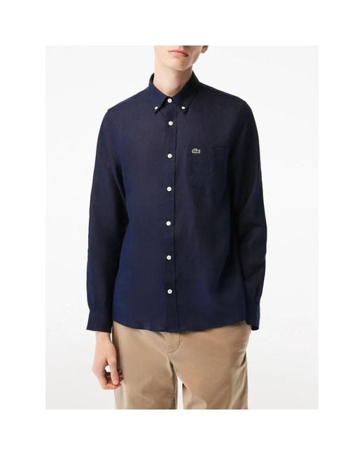 Lacoste Blue Casual Shirts for men