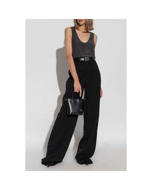 Saint Laurent Black Sleeveless Tops