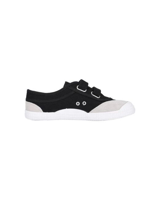 Kawasaki Black Retro schuh mit klettverschluss schwarz