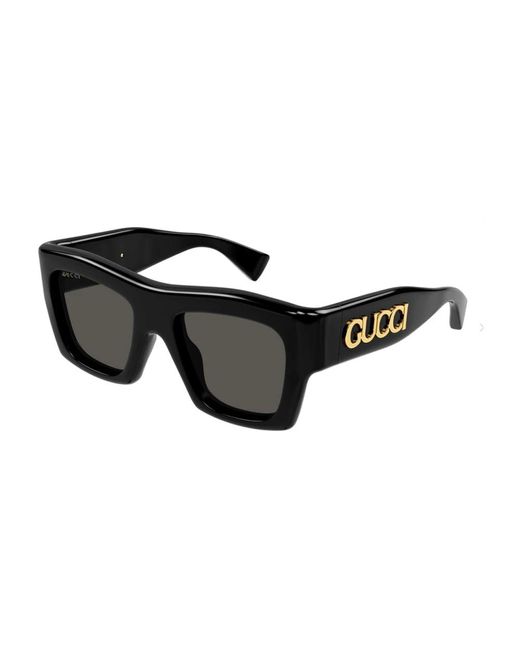 Gucci Black Schwarze quadratische sonnenbrille gg1772s 001