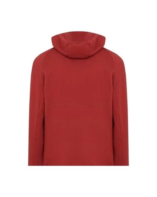 Diagonal Raised Fleece Zipped Lens Hoodie Ketchup C P Company de hombre de color Red