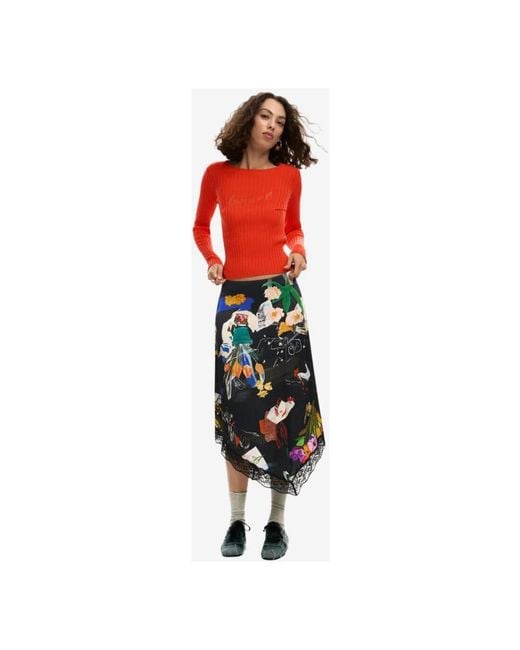 Desigual Black Midi Skirts