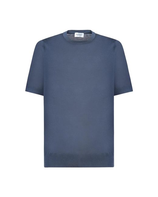 T-shirt in cotone petrolio kempton granite di John Smedley in Blue da Uomo