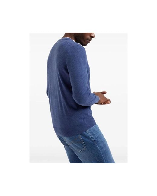Brunello Cucinelli Blue Cashmere Knitwear for men
