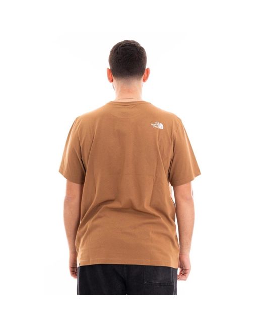 The North Face California tasche kurzarm t-shirt in Brown für Herren