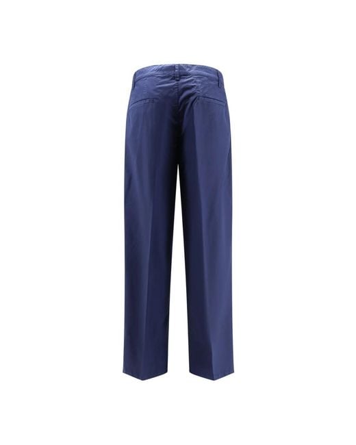 Aspesi Blue Straight Trousers for men
