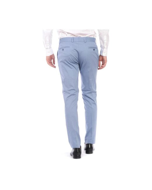 Daniele Alessandrini Blue Suit Trousers for men