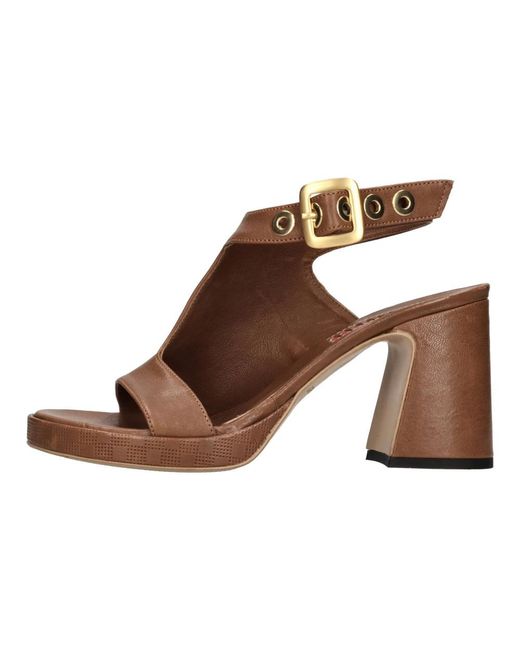 Hundred 100 Brown High Heel Sandals