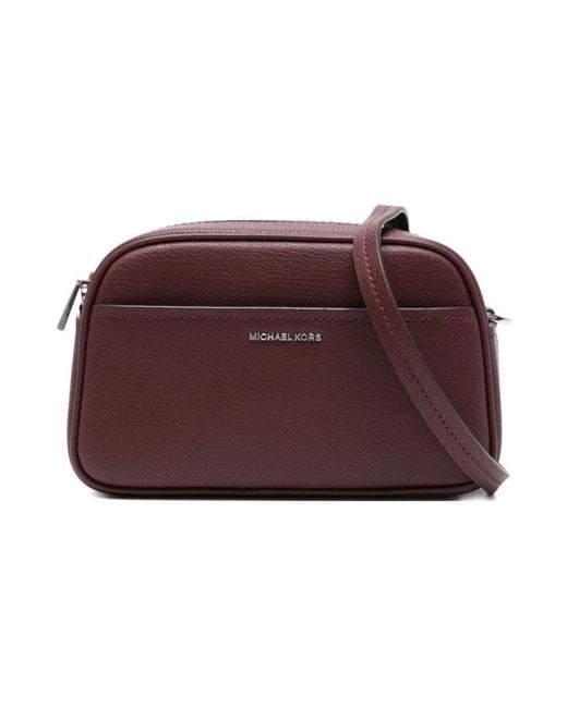 Michael Kors Red Rote Leder-Schultertasche Aw25