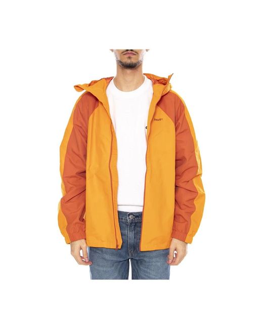 Huf Hooded Technical Jacket in het Orange voor heren