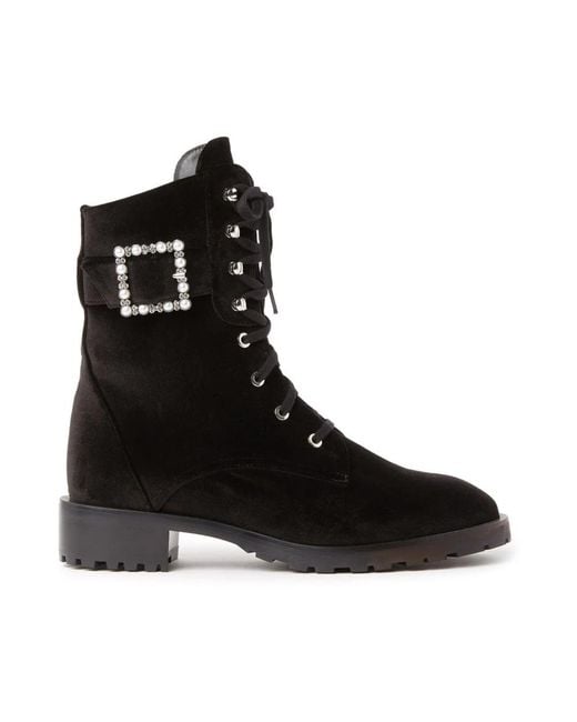 Stuart Weitzman Black Pearl Buckle Bootie