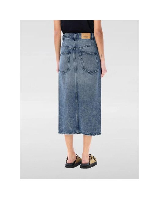 Isabel Marant Etoile Denim Midi Rok in het Blue