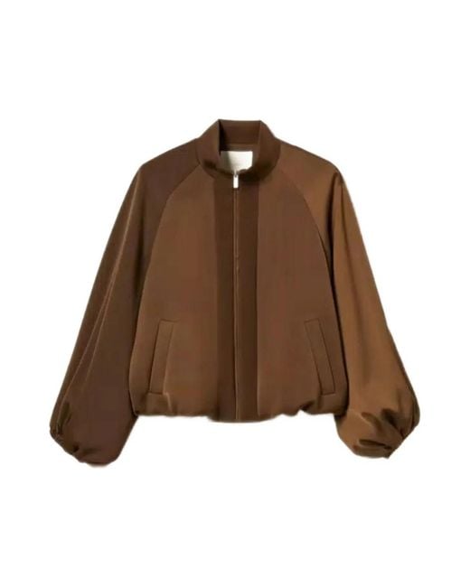 Twinset Brown Bomber Jackets